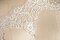 1 Yard Ivory Flowers and Oval Shapes Scalloped Netted Beads and Sequins Bridal Veil Lace Trim